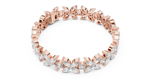 Vintage Inspired Milgrain Lab grown diamond Bracelet