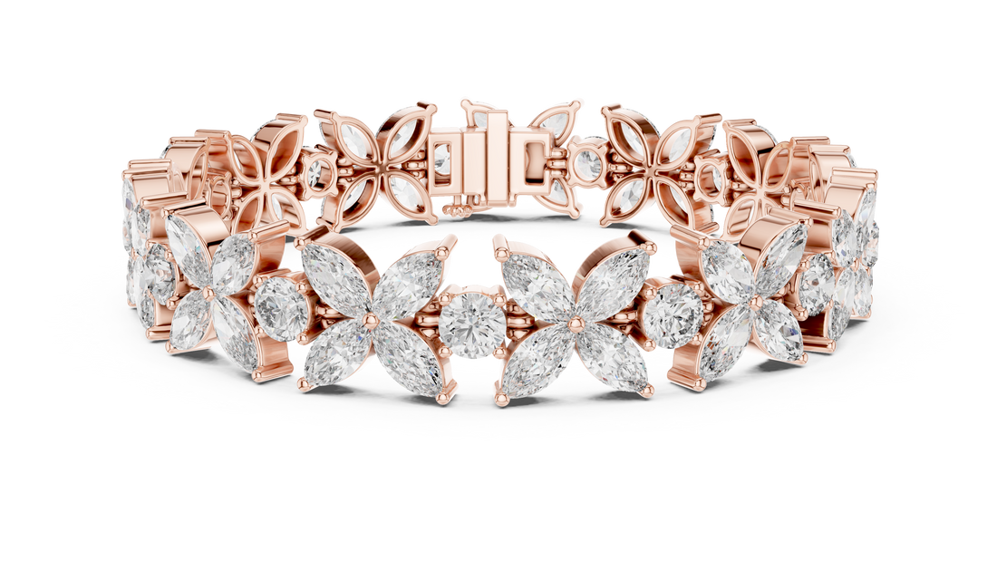 Vintage Inspired Milgrain Lab grown diamond Bracelet
