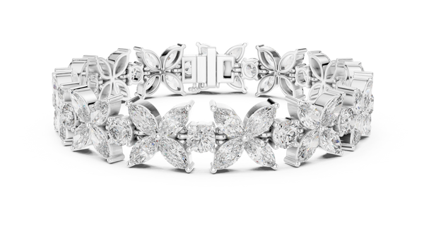 Vintage Inspired Milgrain Lab grown diamond Bracelet