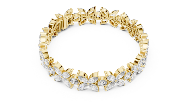 Vintage Inspired Milgrain Lab grown diamond Bracelet