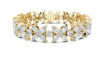 Vintage Inspired Milgrain Lab grown diamond Bracelet