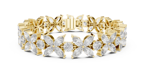 Vintage Inspired Milgrain Lab grown diamond Bracelet