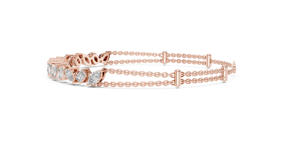 Sophisticated Hidden Halo Lab grown diamond Bracelet