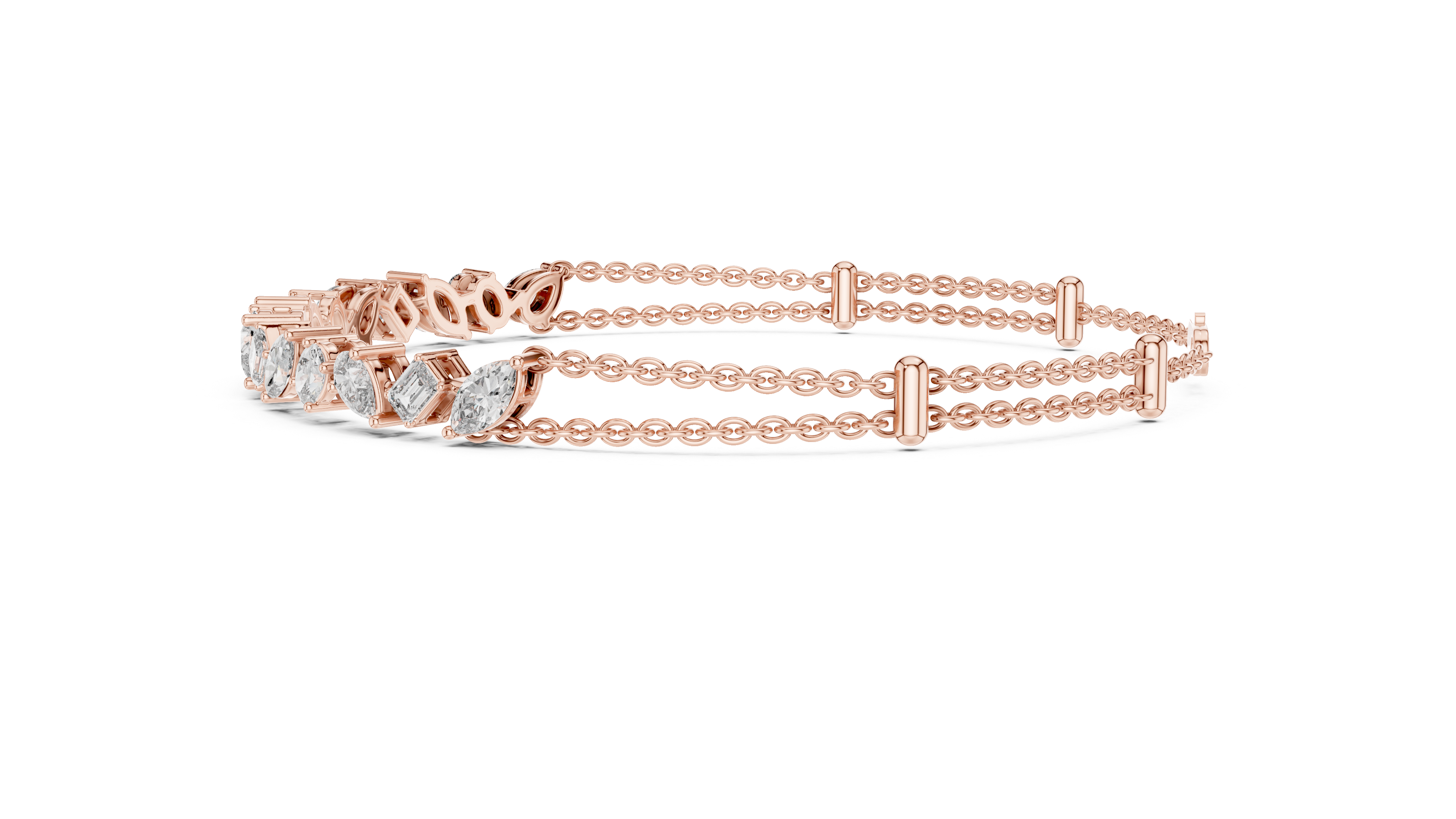 Sophisticated Hidden Halo Lab grown diamond Bracelet