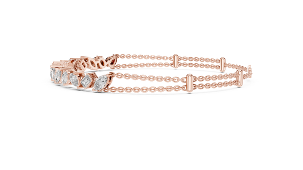 Sophisticated Hidden Halo Lab grown diamond Bracelet