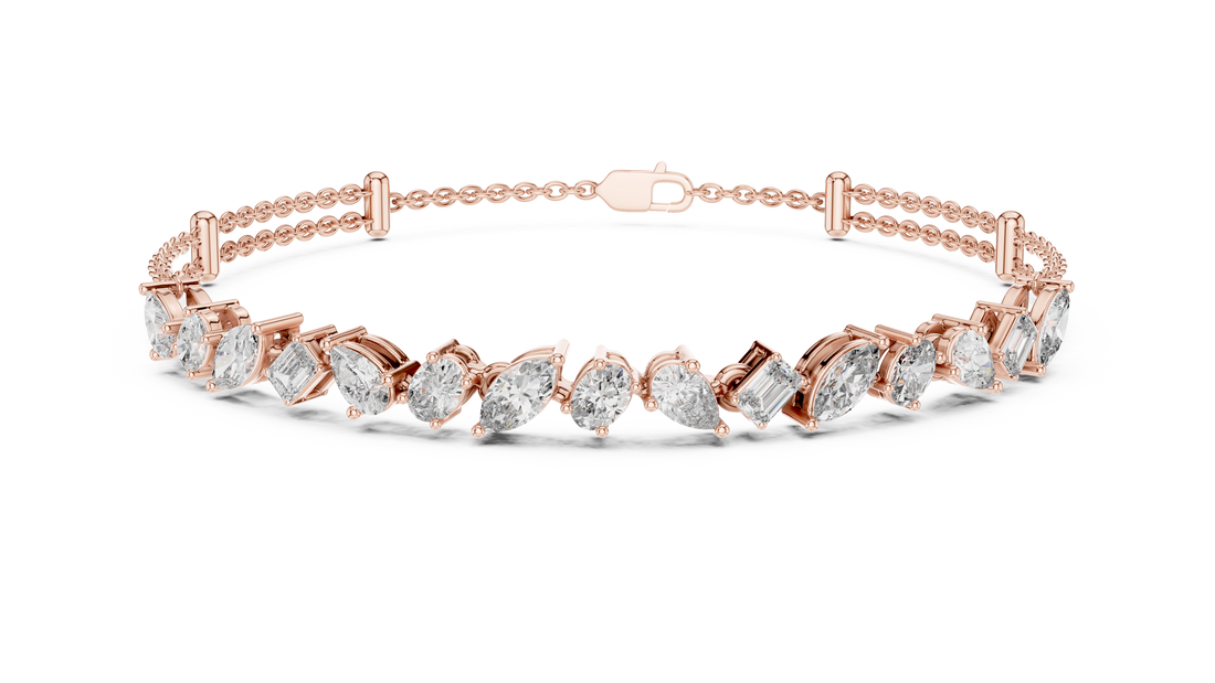 Sophisticated Hidden Halo Lab grown diamond Bracelet