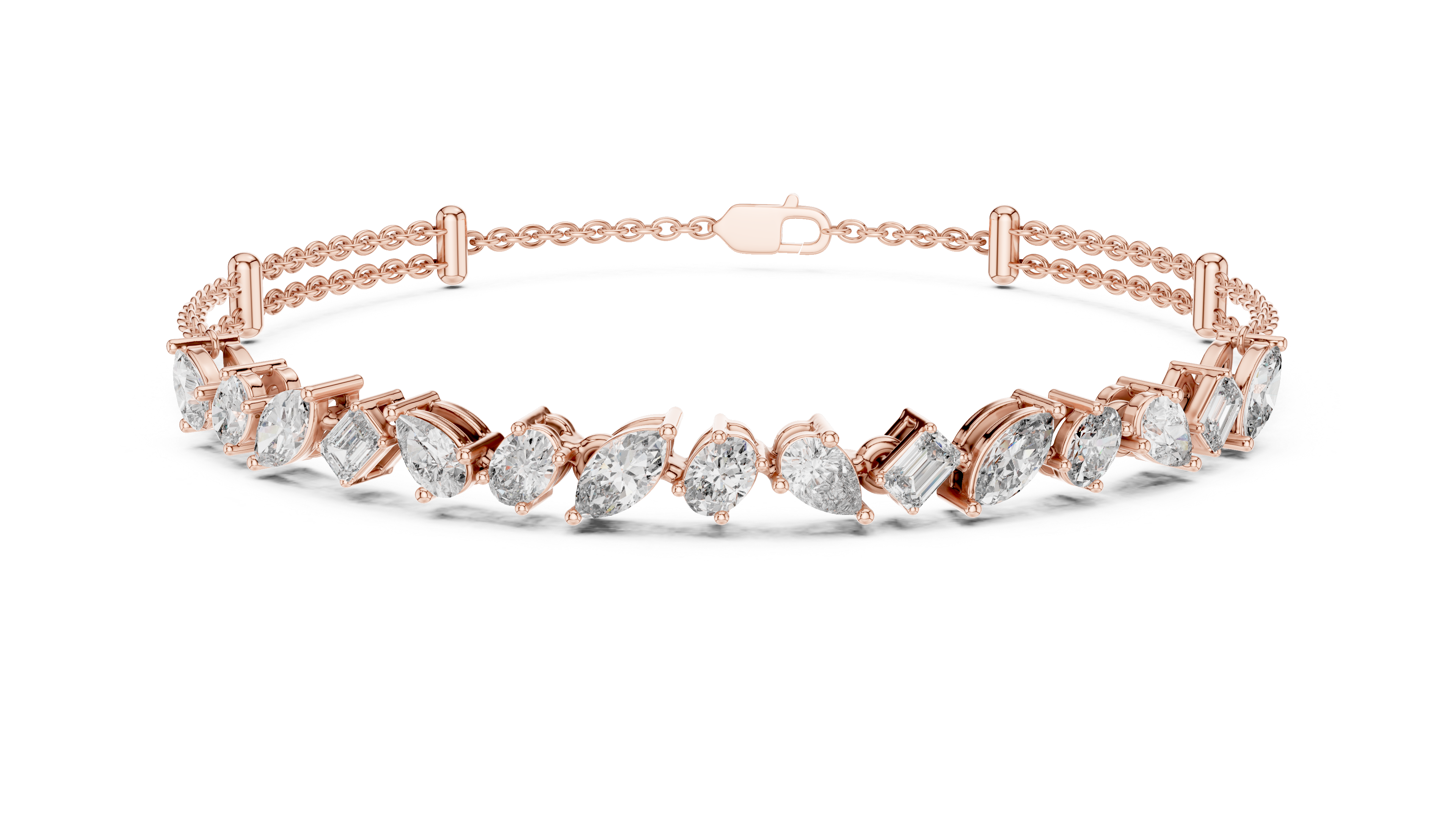 Sophisticated Hidden Halo Lab grown diamond Bracelet