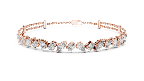 Sophisticated Hidden Halo Lab grown diamond Bracelet