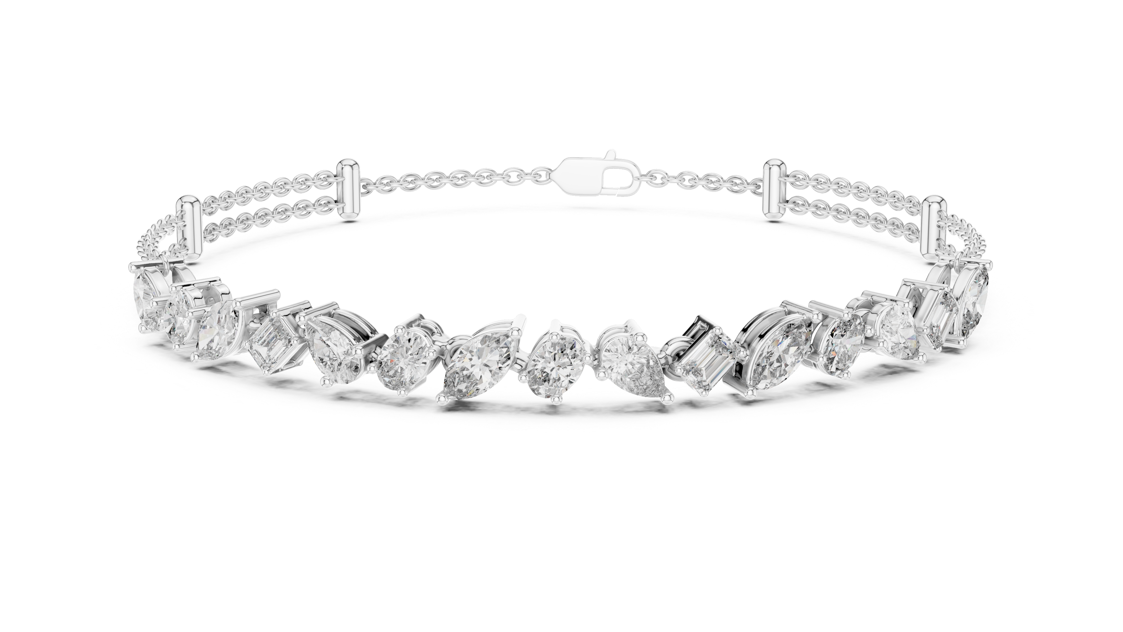 Sophisticated Hidden Halo Lab grown diamond Bracelet
