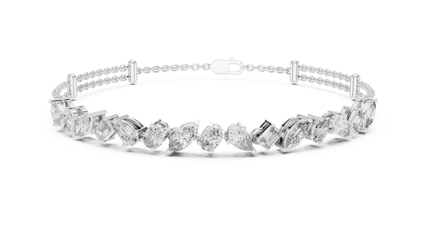 Sophisticated Hidden Halo Lab grown diamond Bracelet