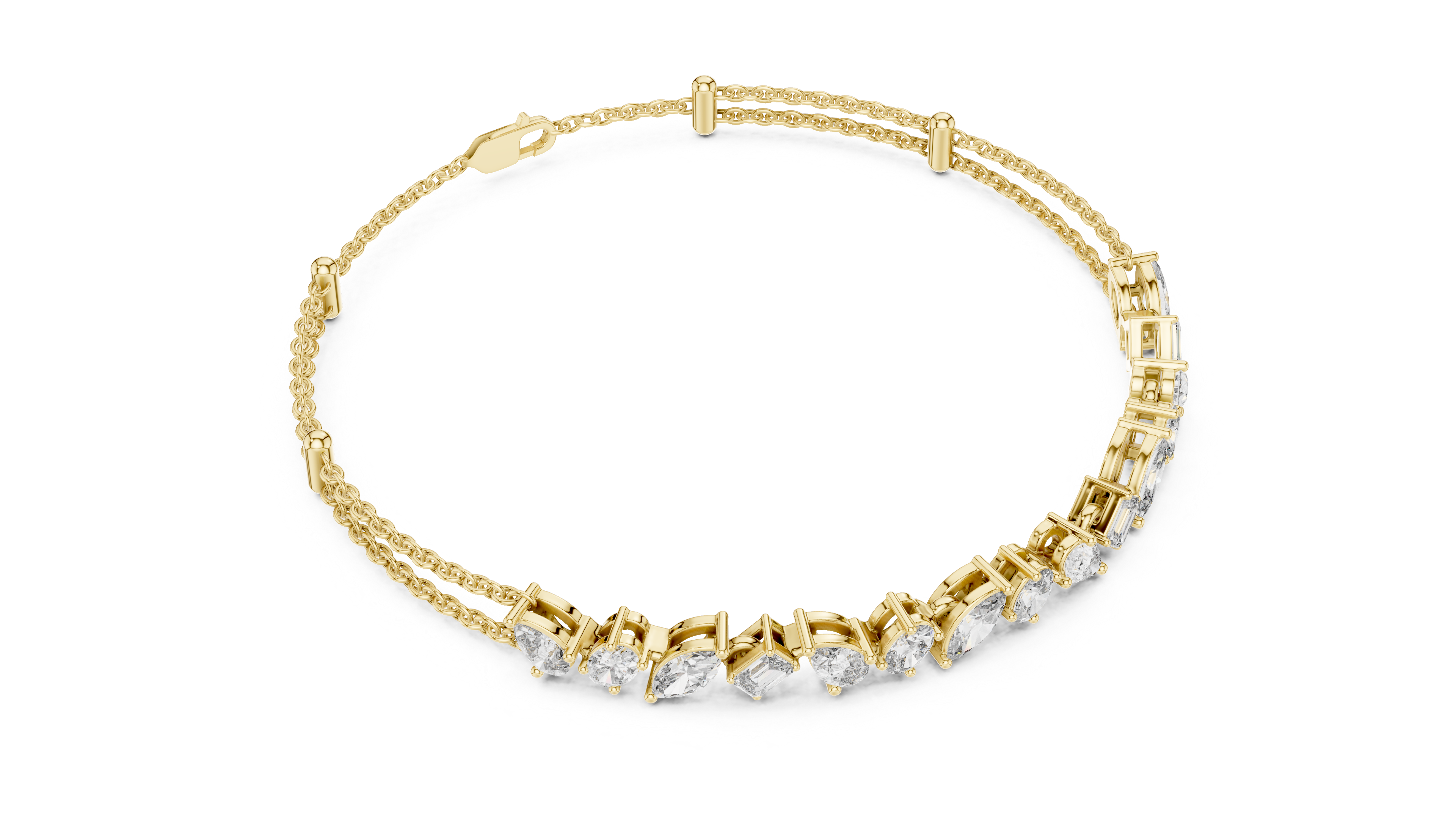 Sophisticated Hidden Halo Lab grown diamond Bracelet