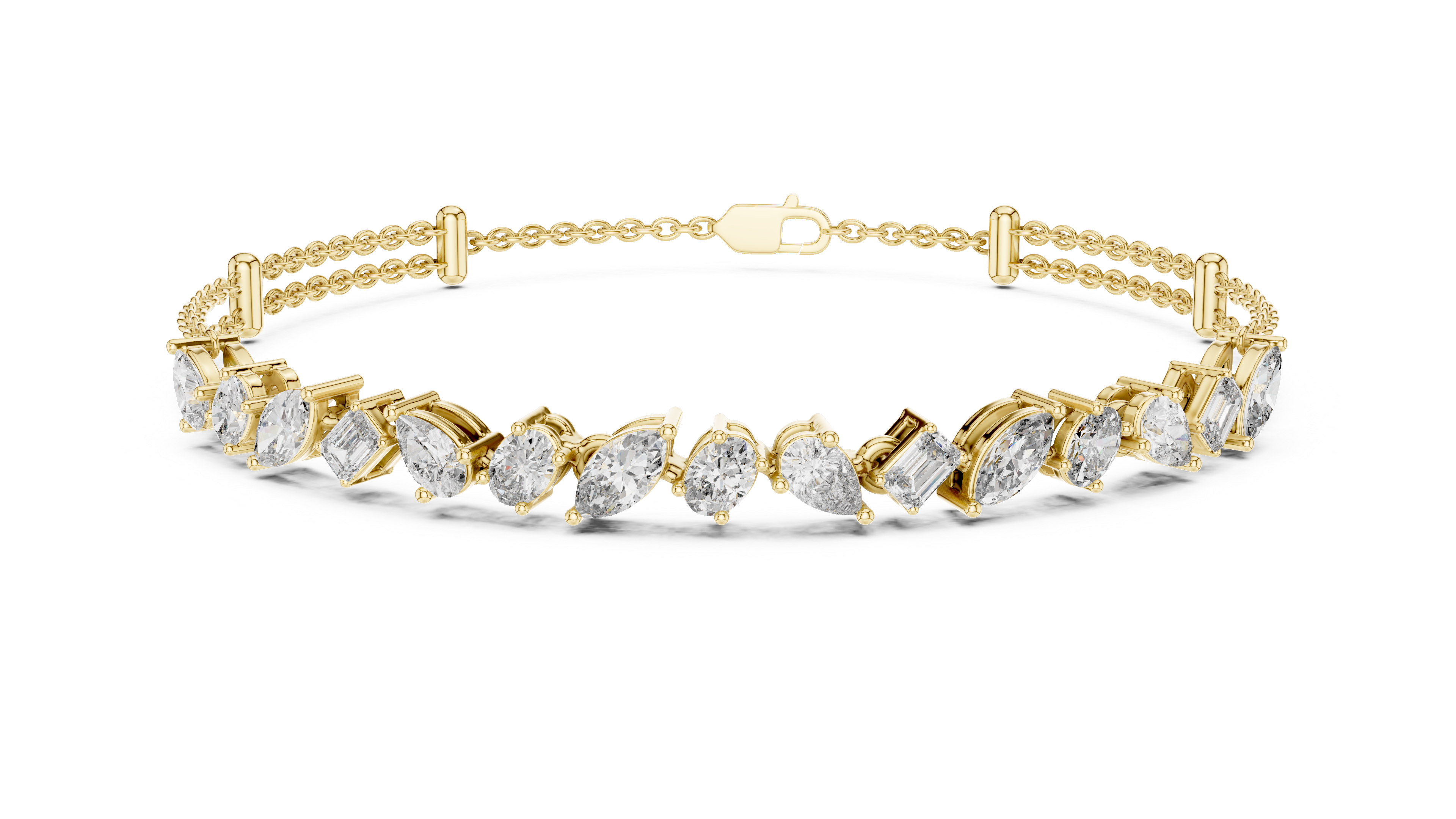 Sophisticated Hidden Halo Lab grown diamond Bracelet