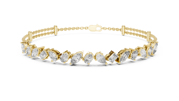 Sophisticated Hidden Halo Lab grown diamond Bracelet