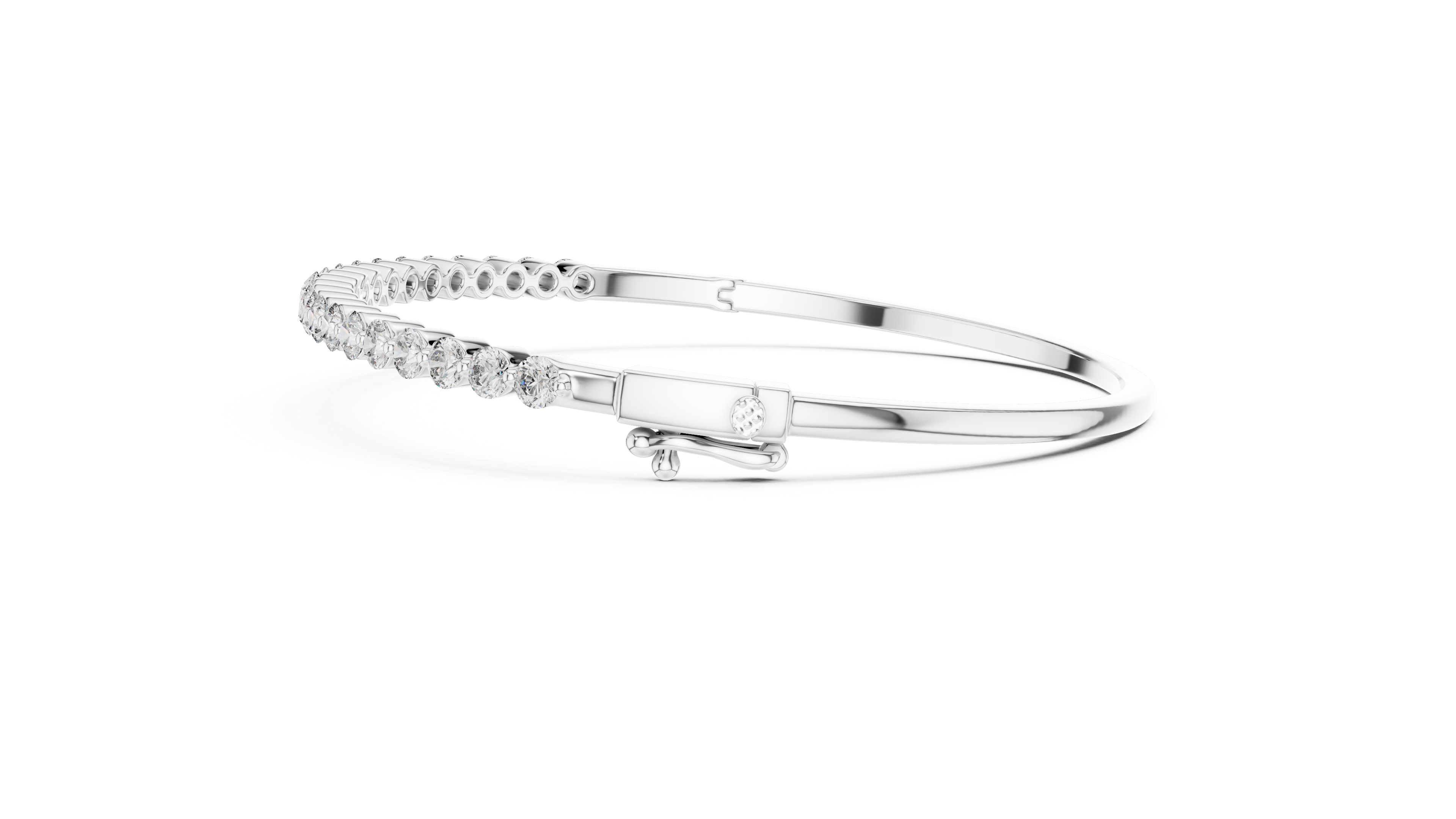 Elegant Floating Solitaire Lab grown diamond Bracelet