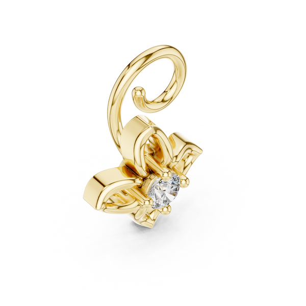 Exquisite Round Diamond Lab Grown Diamond Nosepin