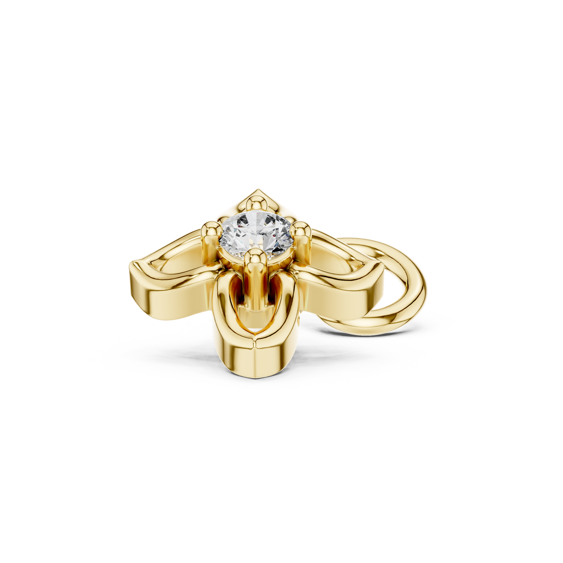 Exquisite Round Diamond Lab Grown Diamond Nosepin