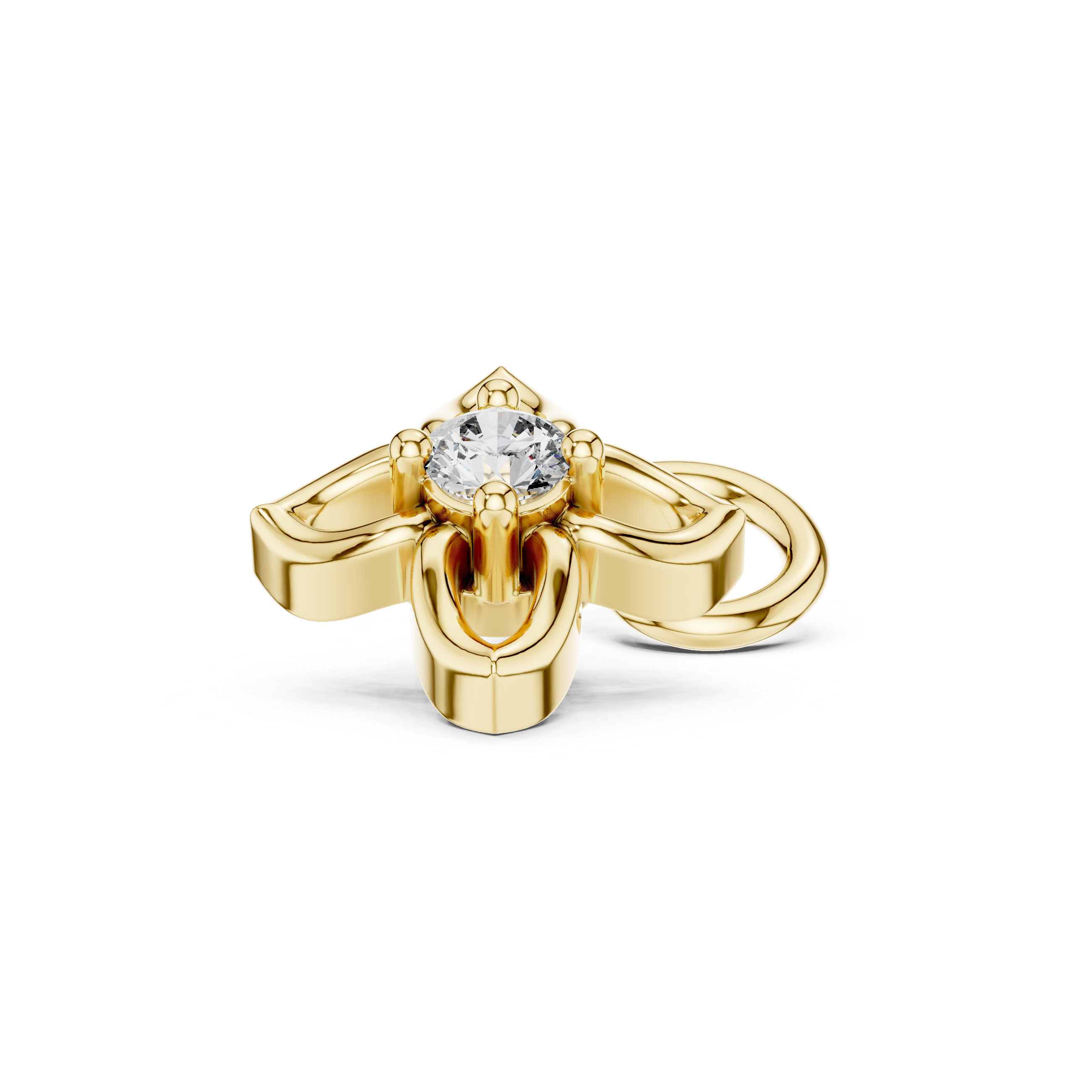 Exquisite Round Diamond Lab Grown Diamond Nosepin