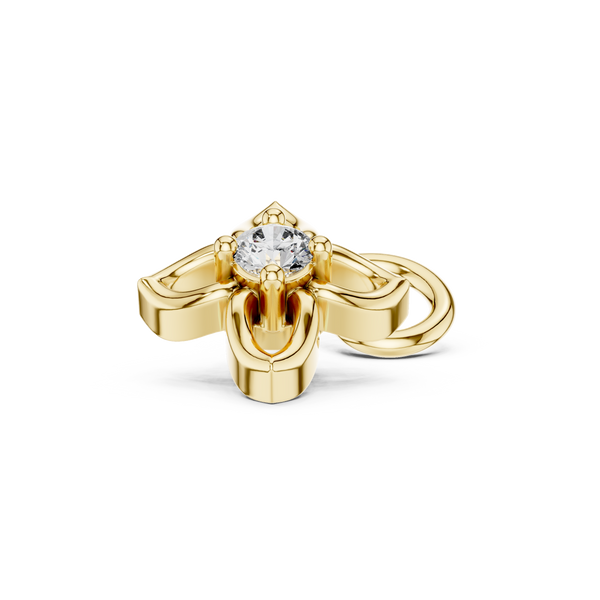 Exquisite Round Diamond Lab Grown Diamond Nosepin