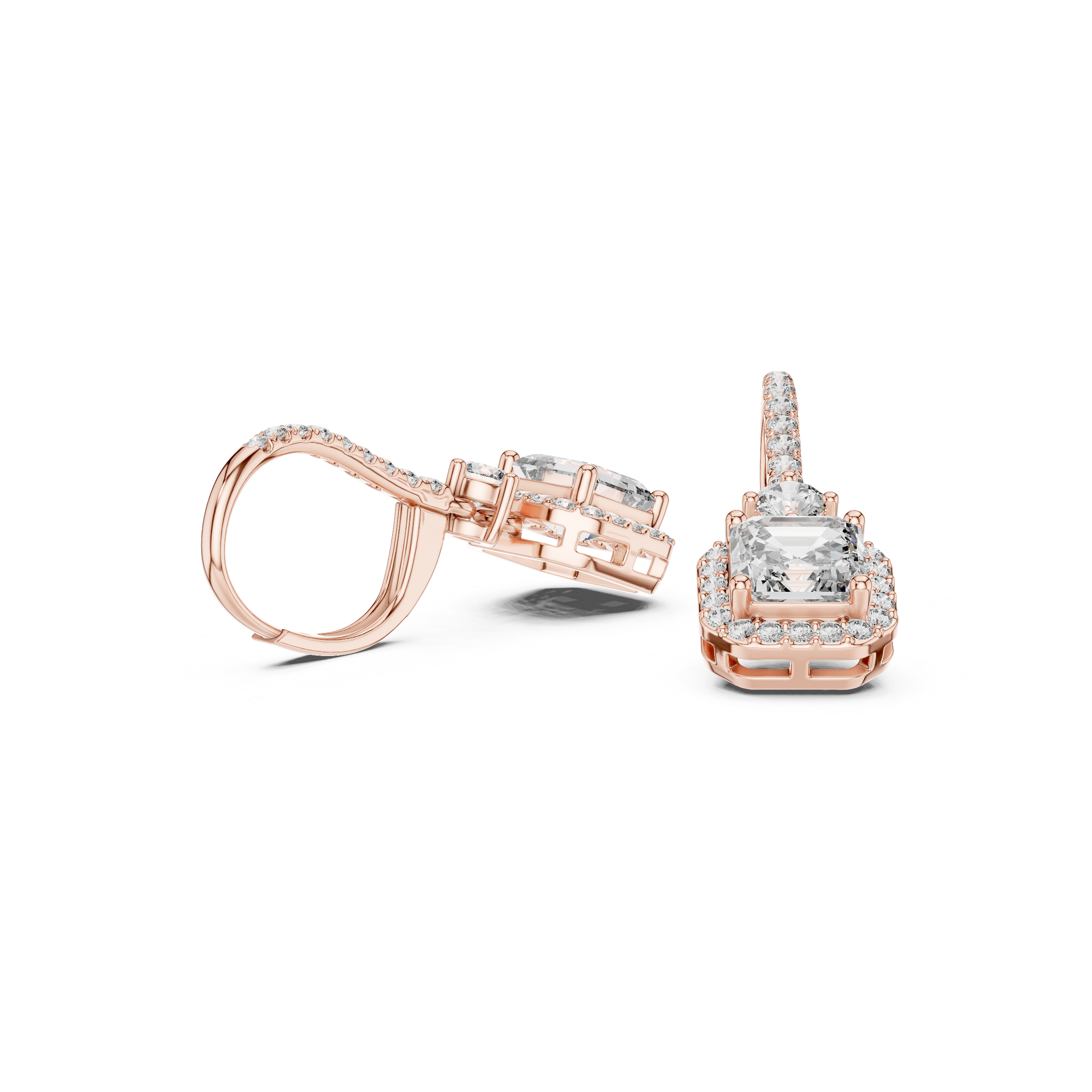 Autumn Wind lab grown diamond earring design