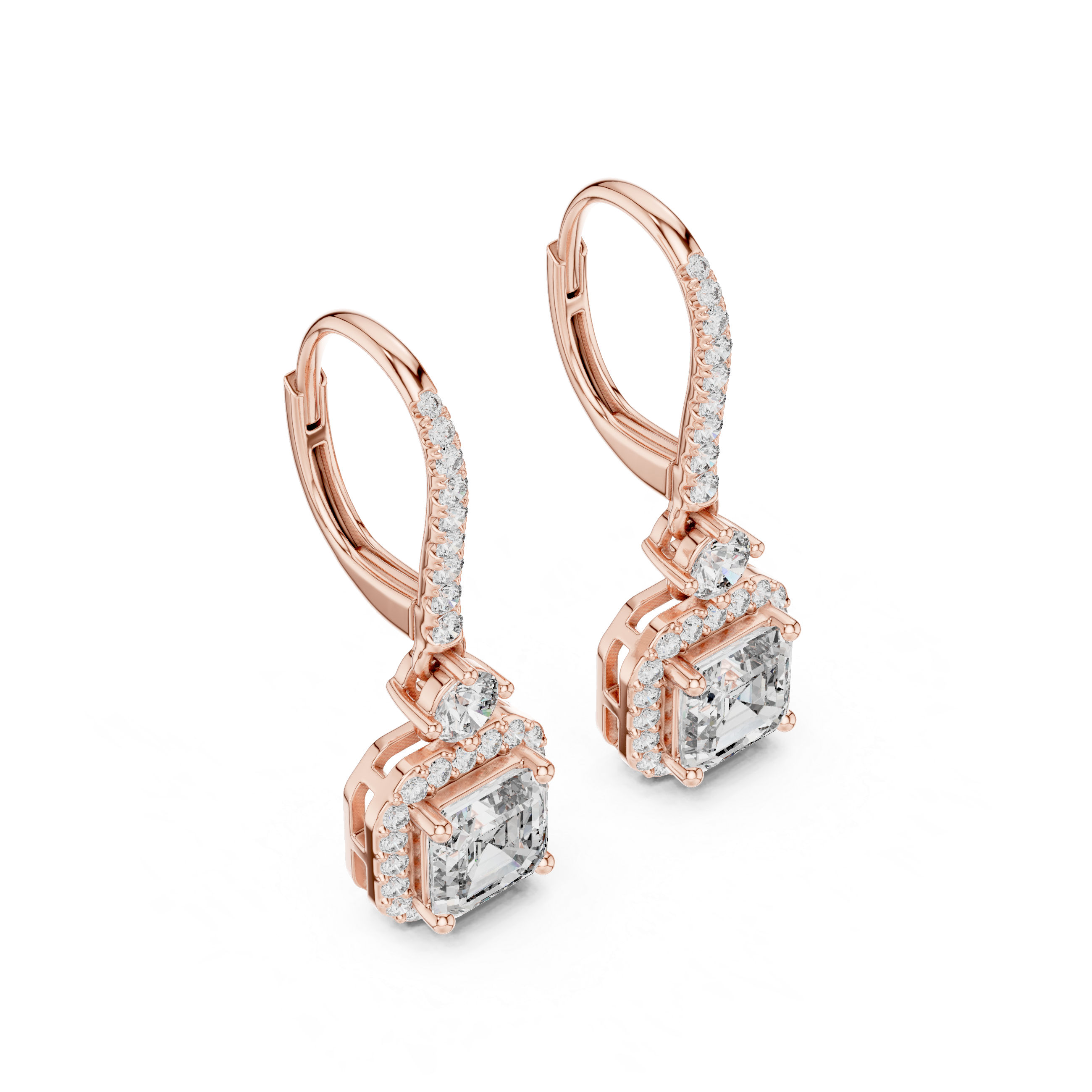Autumn Wind lab grown diamond earring design