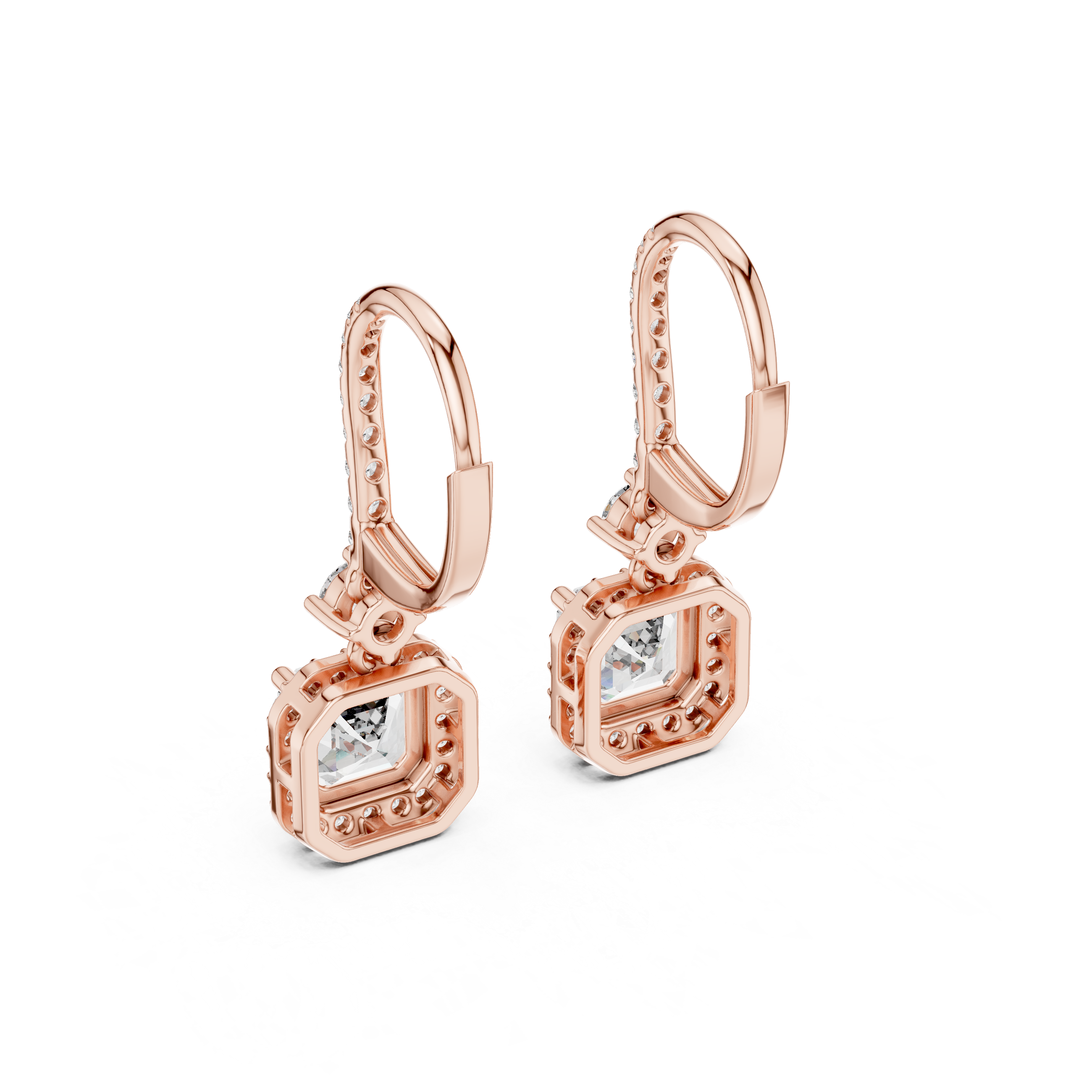 Autumn Wind lab grown diamond earring design