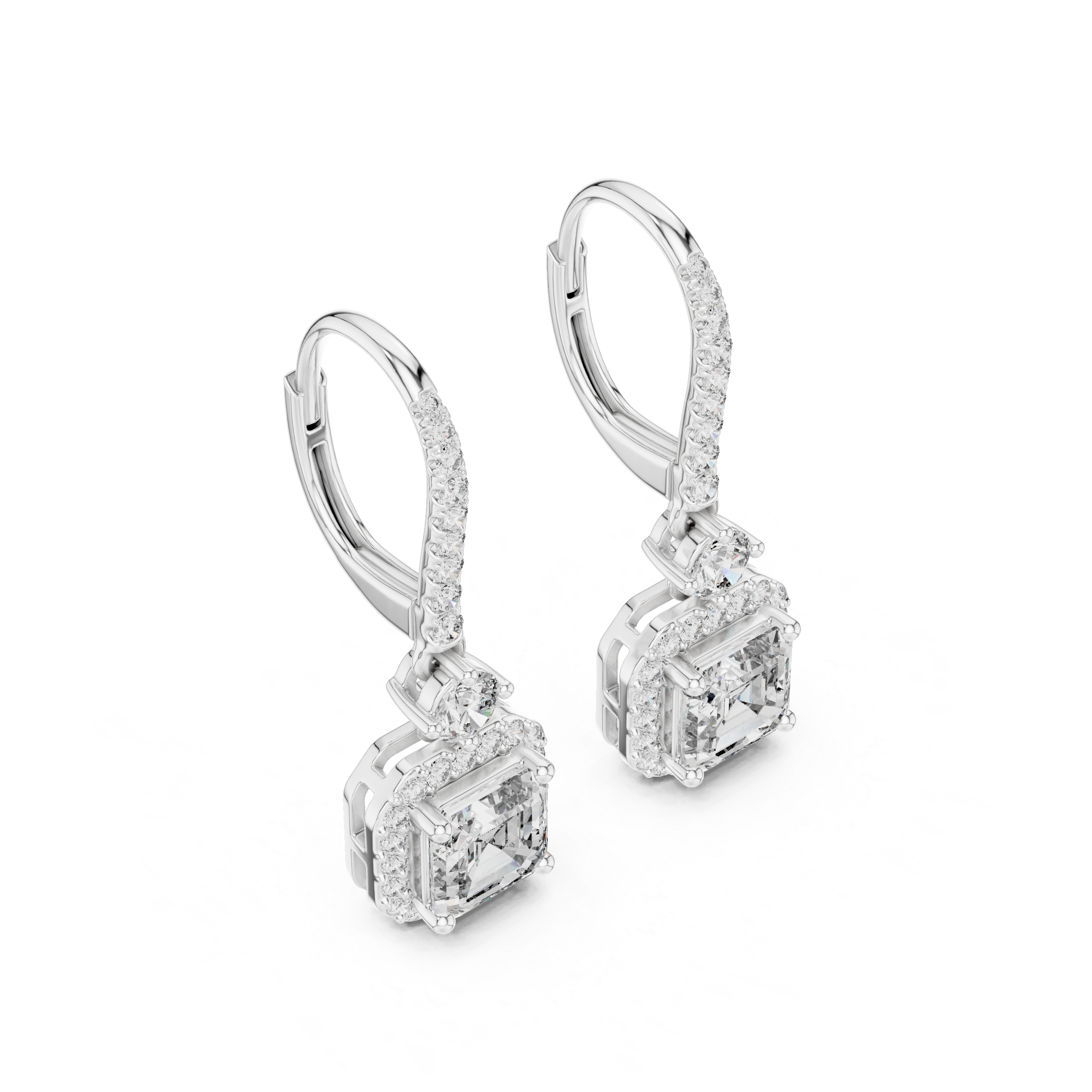 Autumn Wind lab grown diamond earring design