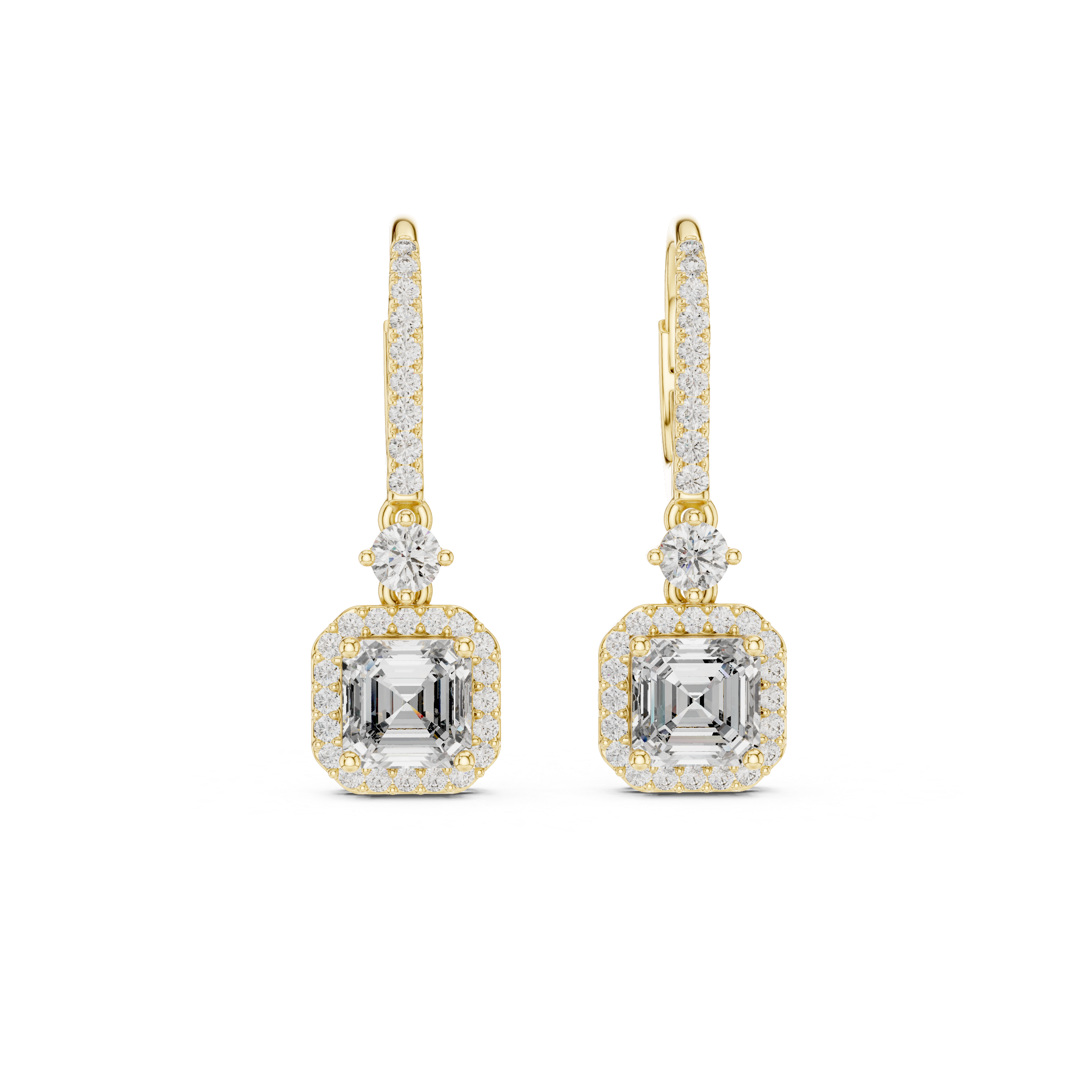 Autumn Wind lab grown diamond earring design