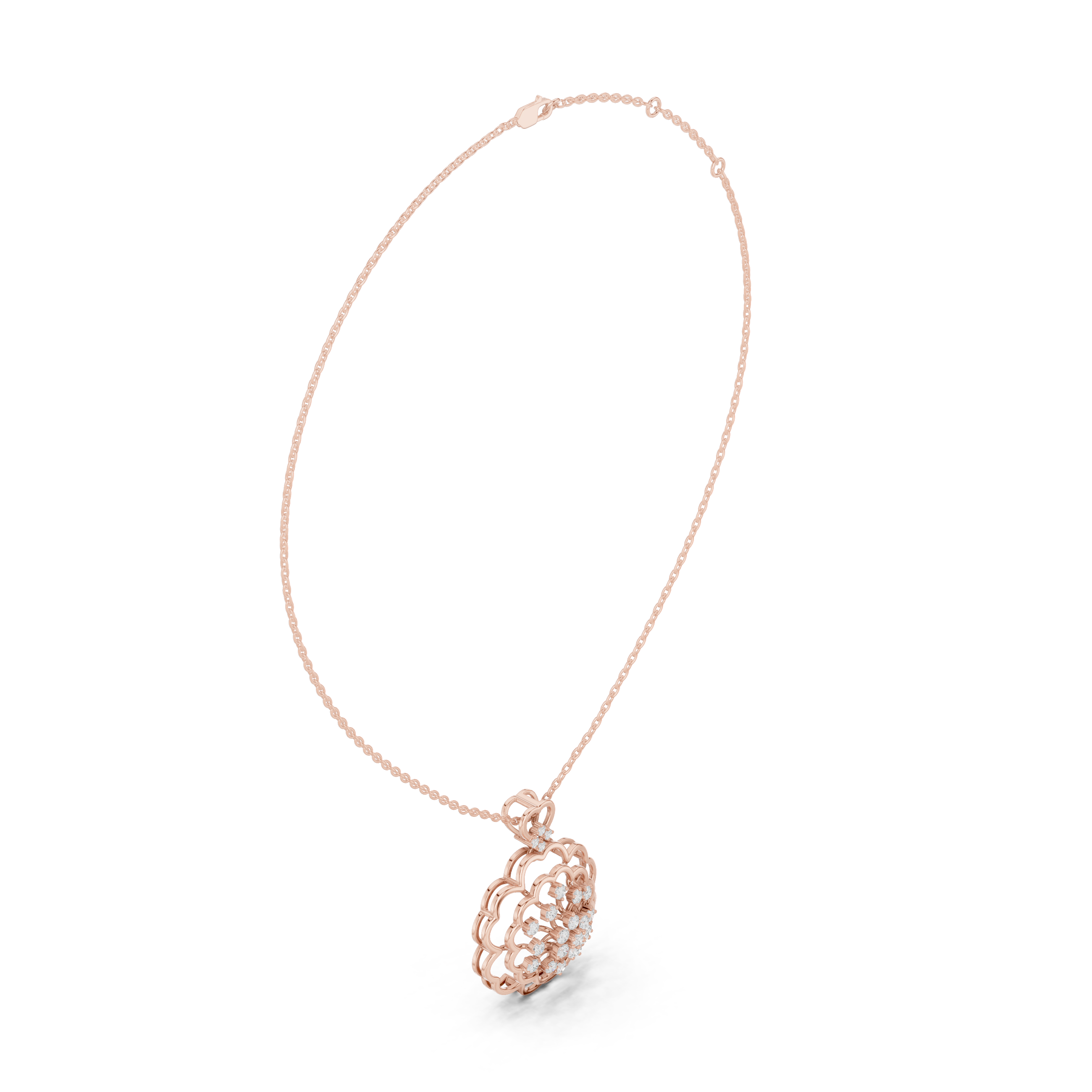 Nova Cluster Lab Grown Diamond Charm Pendant