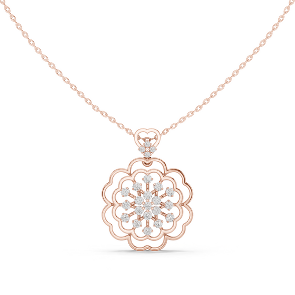 Nova Cluster Lab Grown Diamond Charm Pendant