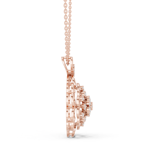 Nova Cluster Lab Grown Diamond Charm Pendant