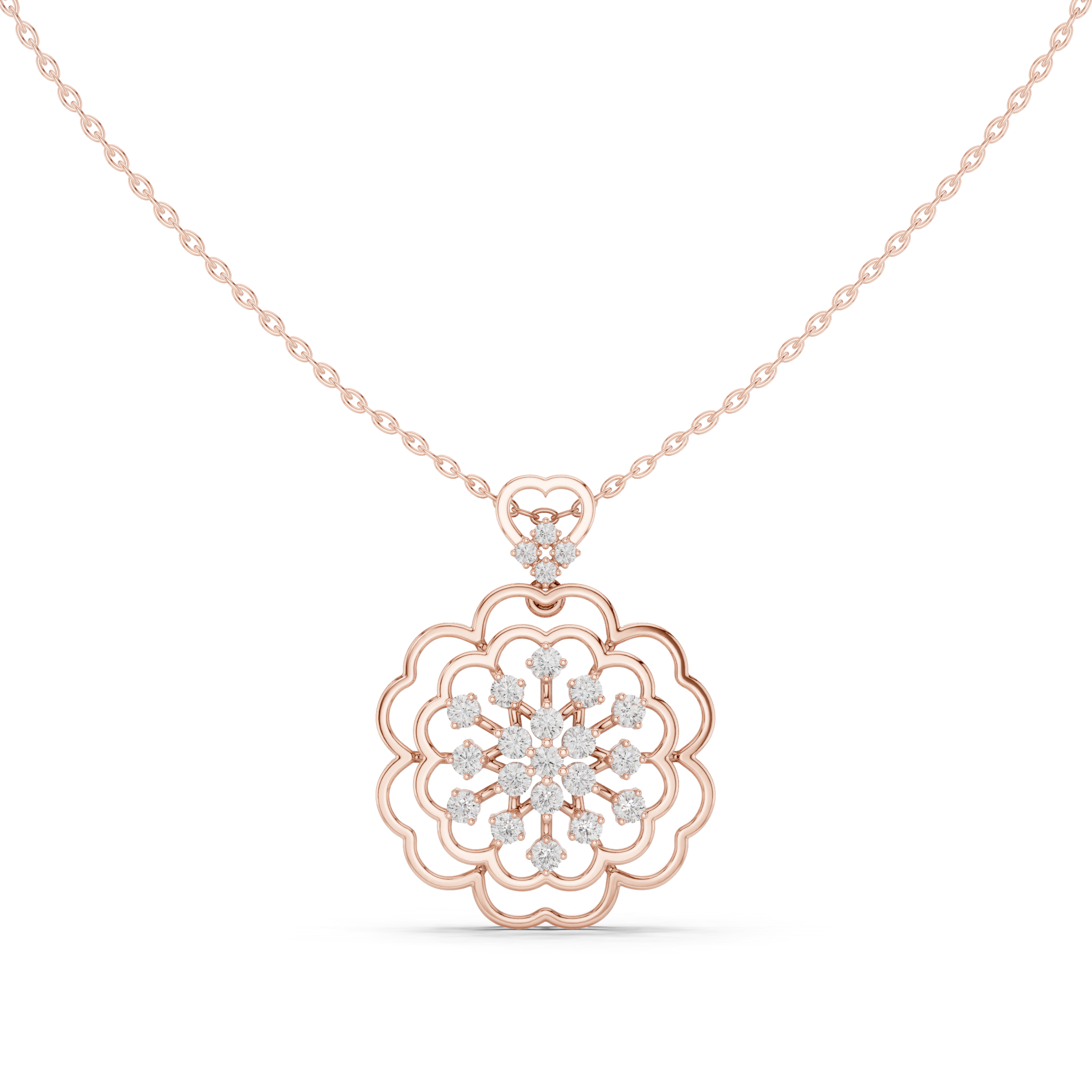 Nova Cluster Lab Grown Diamond Charm Pendant