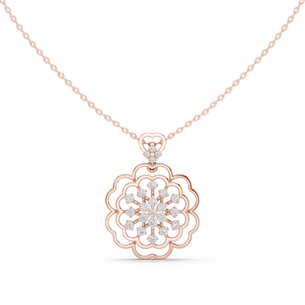 Nova Cluster Lab Grown Diamond Charm Pendant