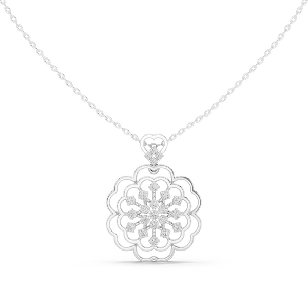 Nova Cluster Lab Grown Diamond Charm Pendant