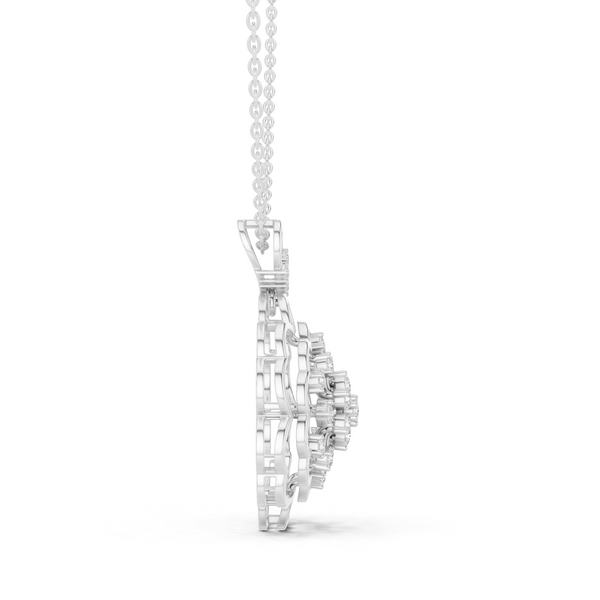 Nova Cluster Lab Grown Diamond Charm Pendant