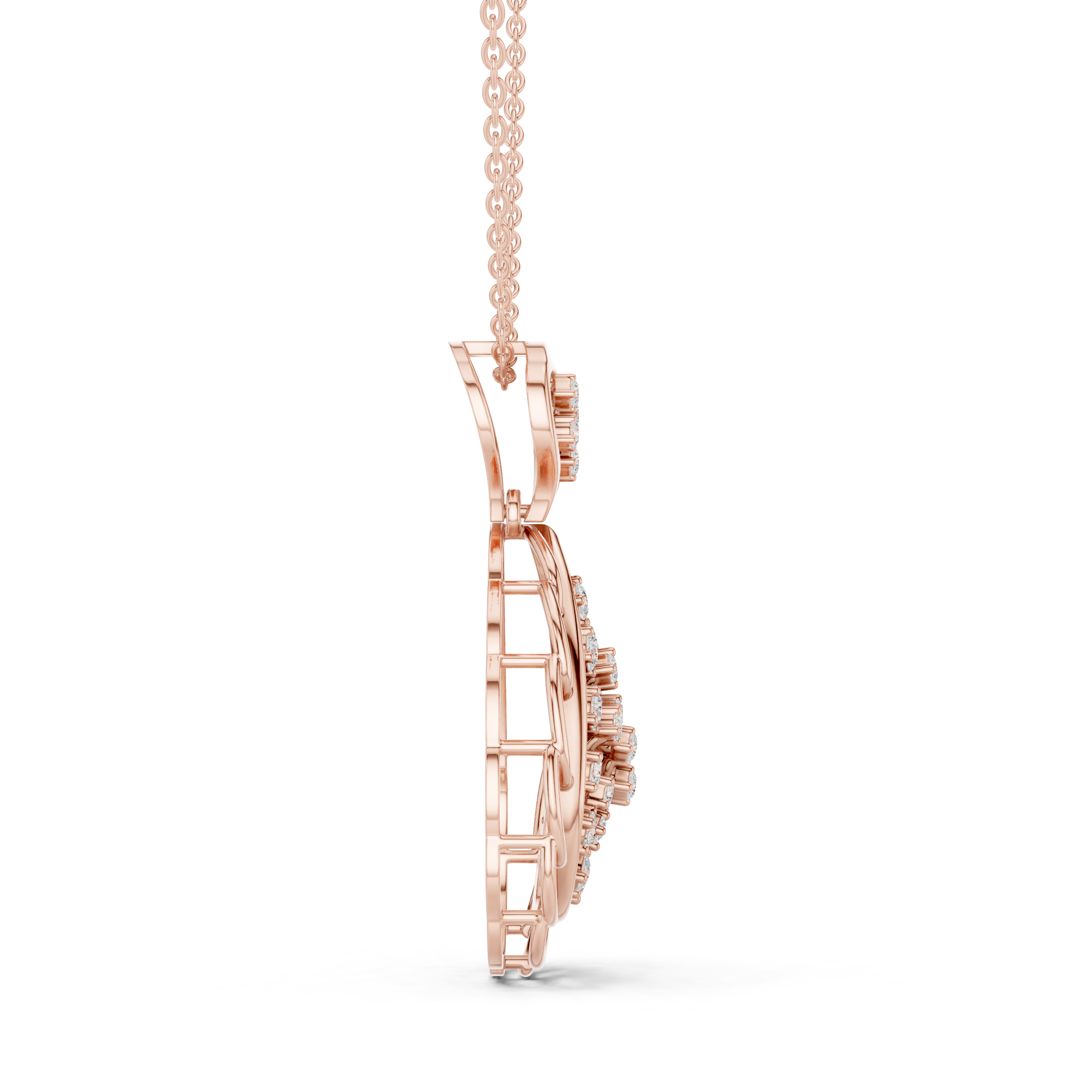 Pure Allure Lab Grown Diamond Halo Pendant