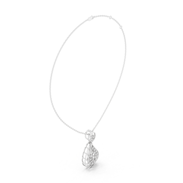 Pure Allure Lab Grown Diamond Halo Pendant