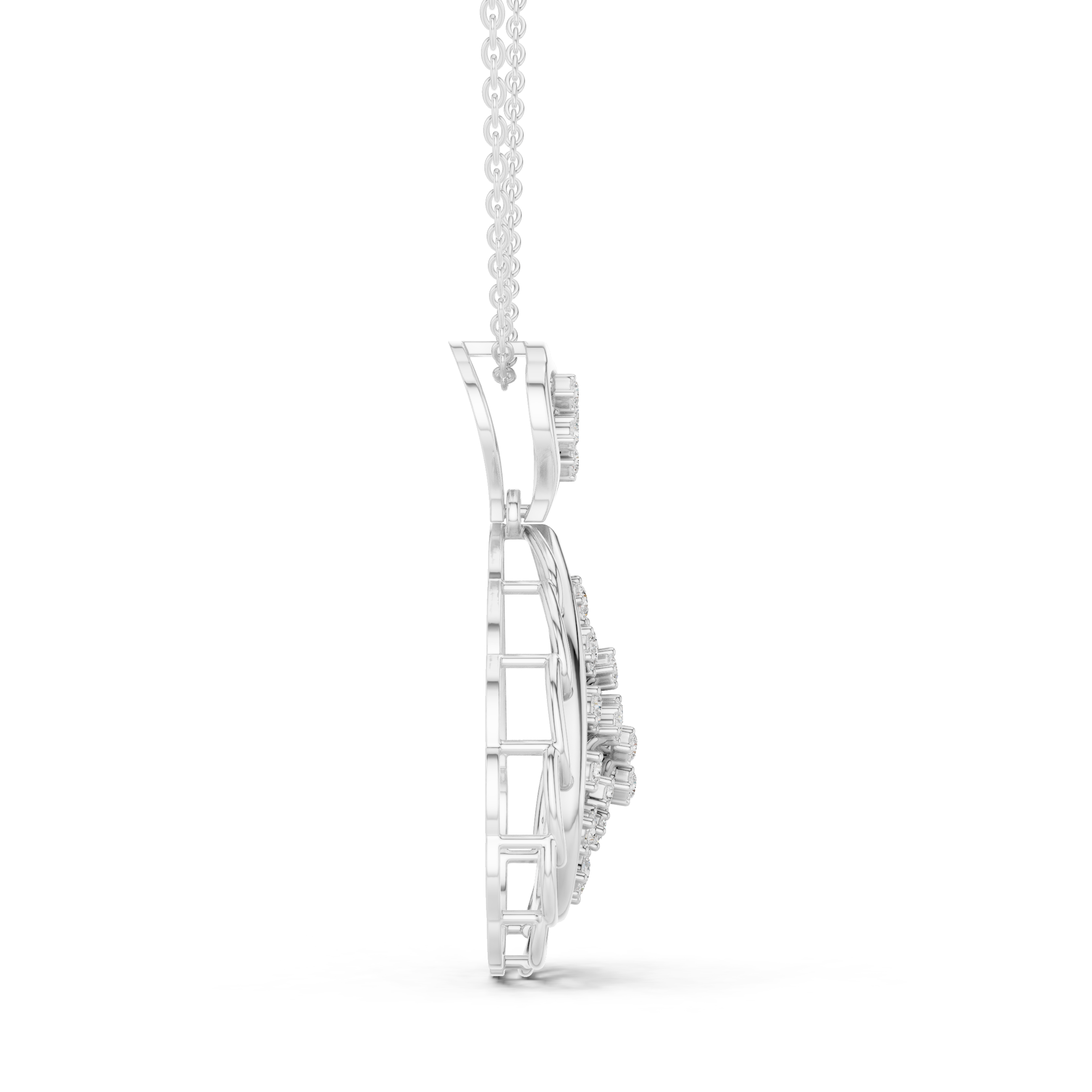 Pure Allure Lab Grown Diamond Halo Pendant