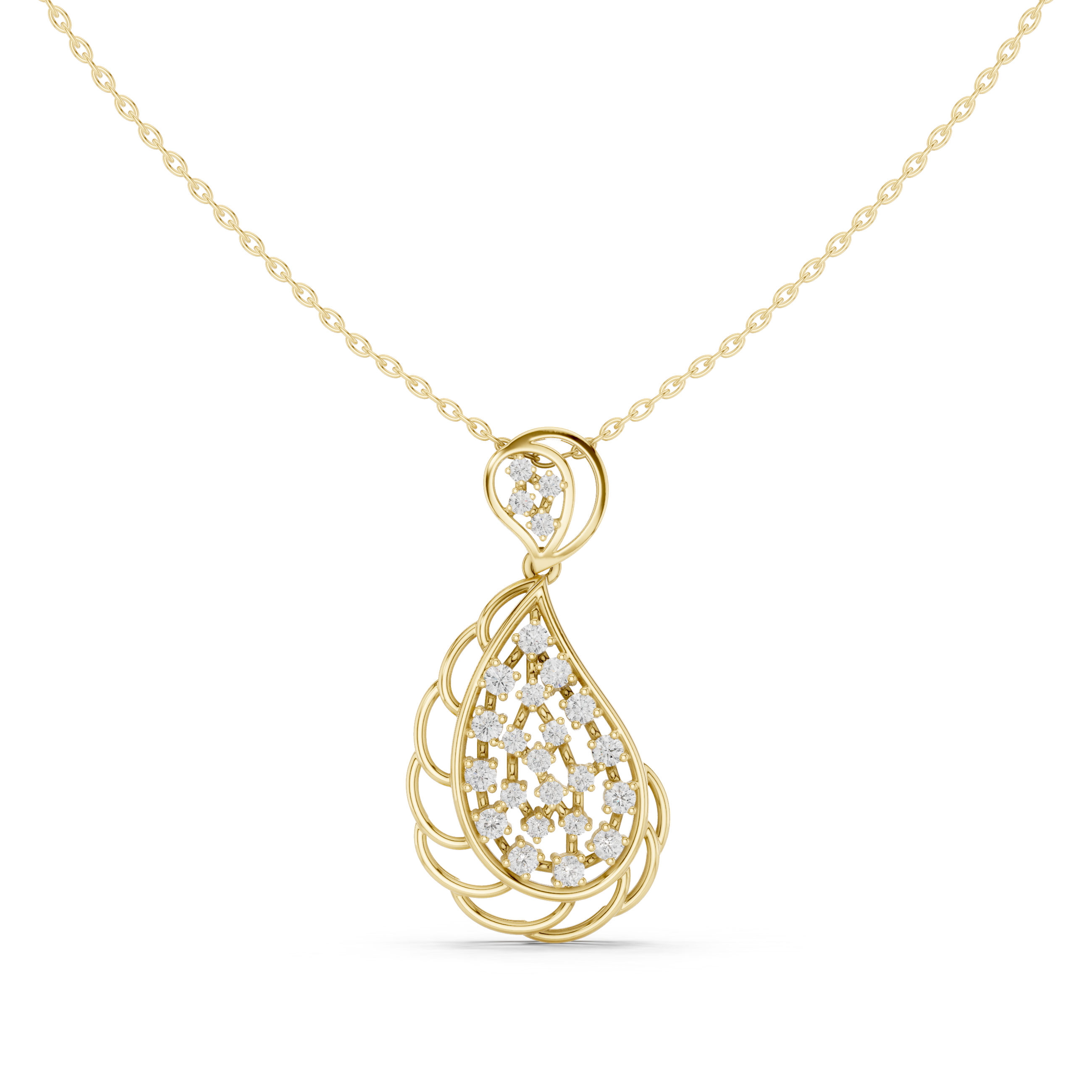 Pure Allure Lab Grown Diamond Halo Pendant
