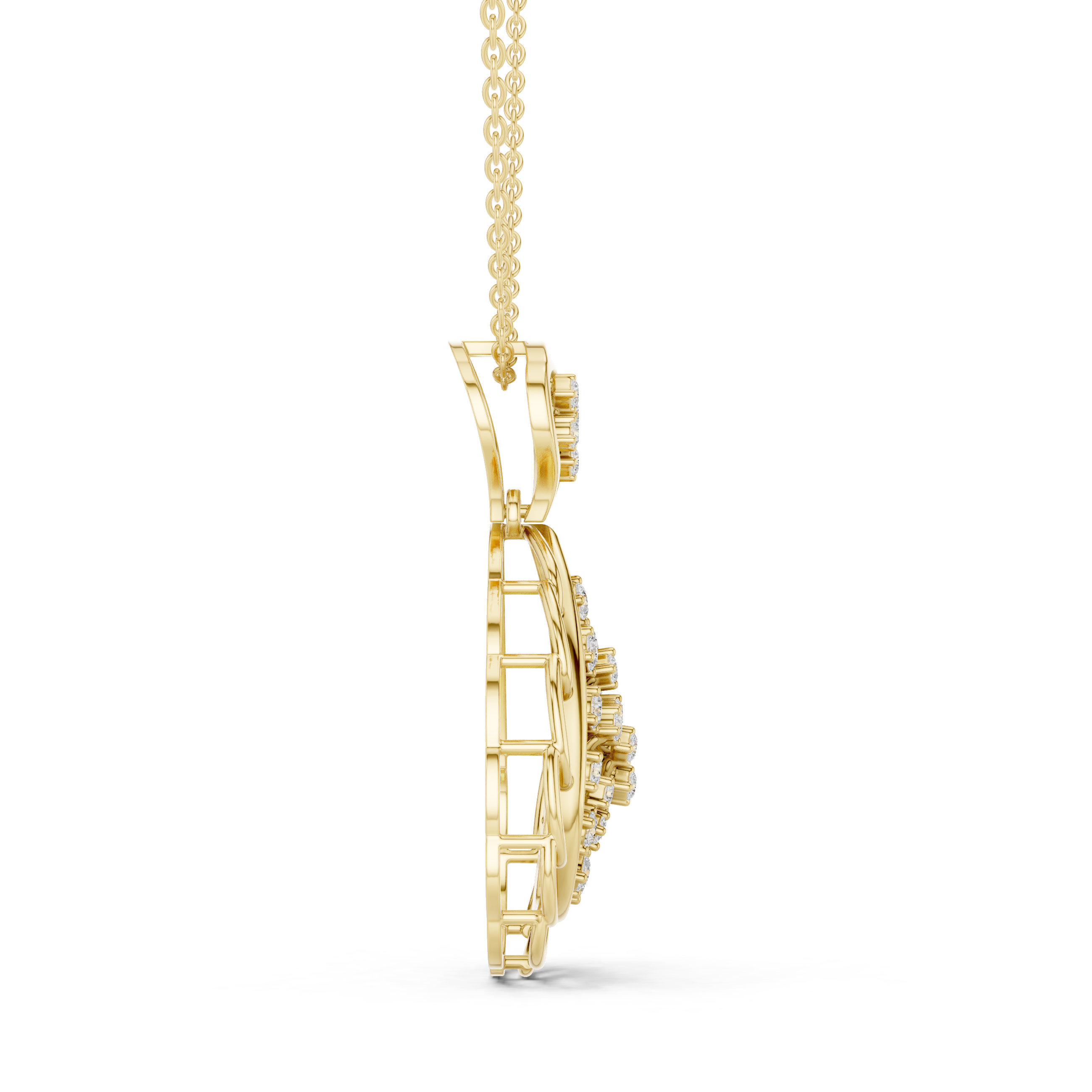 Pure Allure Lab Grown Diamond Halo Pendant