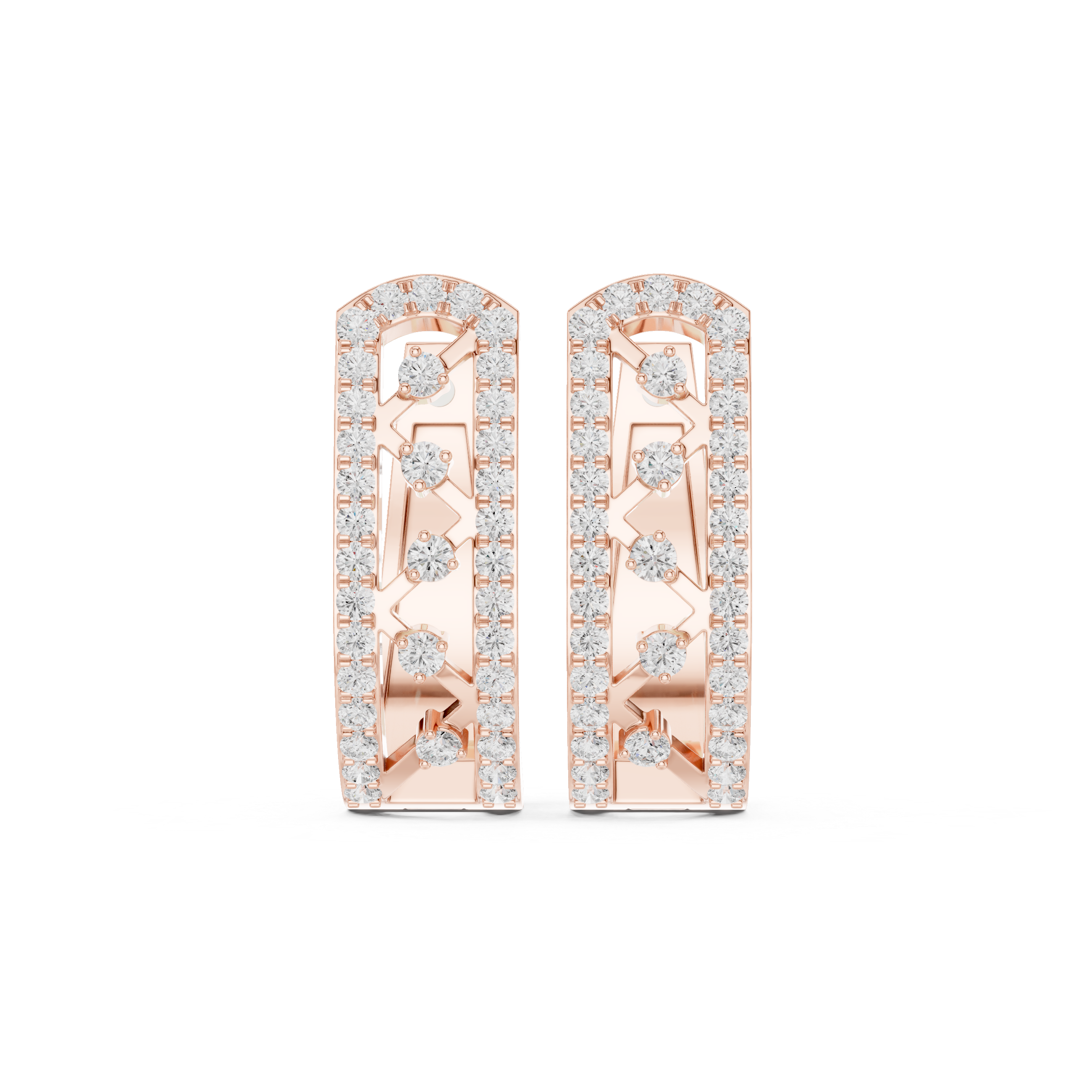 Saffron Wave Lab Grown Diamond Earrings Sets