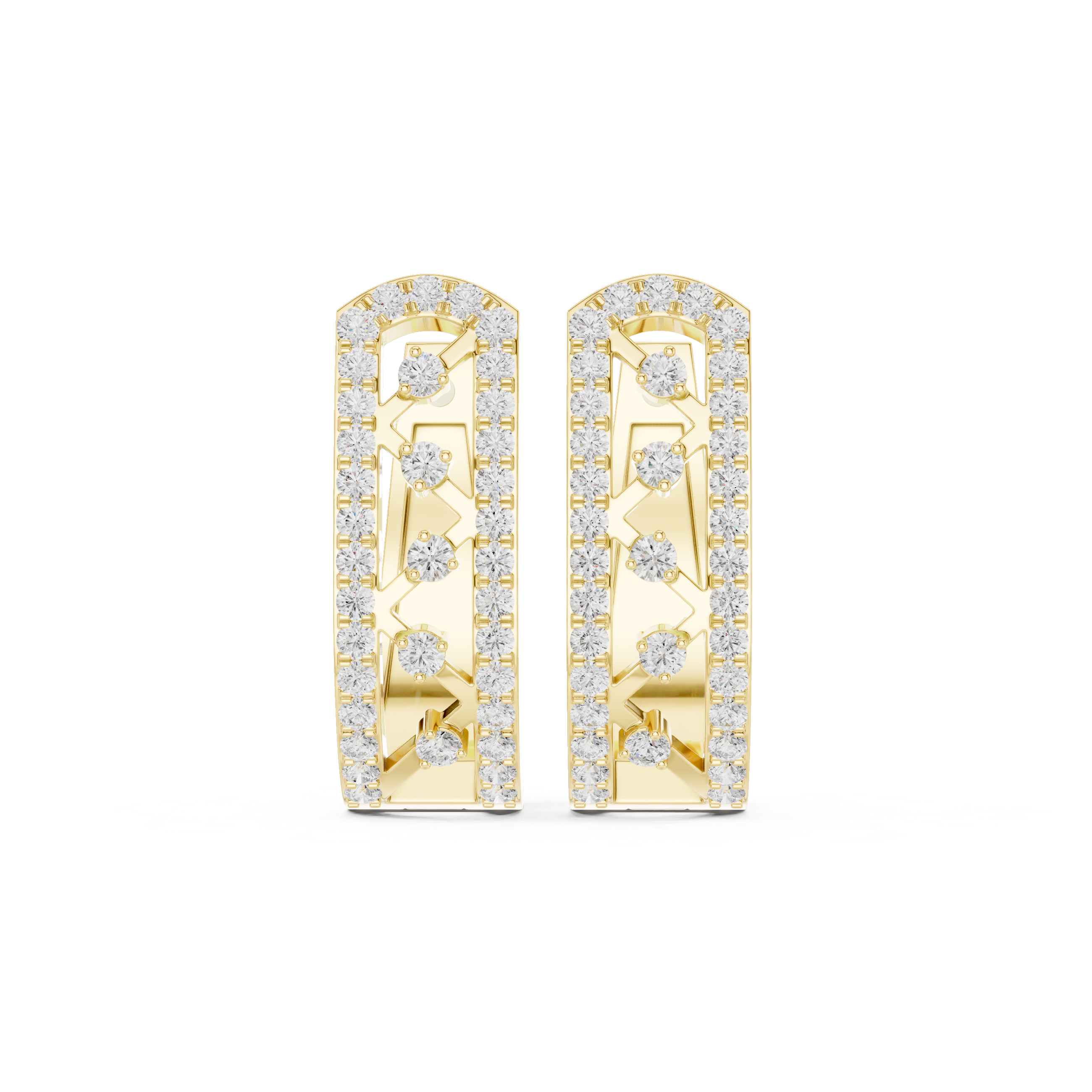 Saffron Wave Lab Grown Diamond Earrings Sets