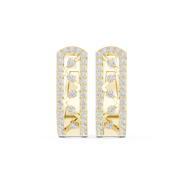 Saffron Wave Lab Grown Diamond Earrings Sets