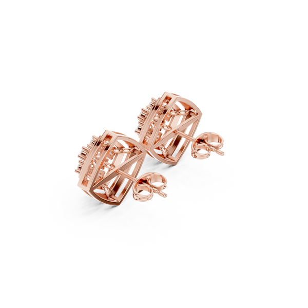 Lotus Petal Lab Grown Diamond Earrings Pairs