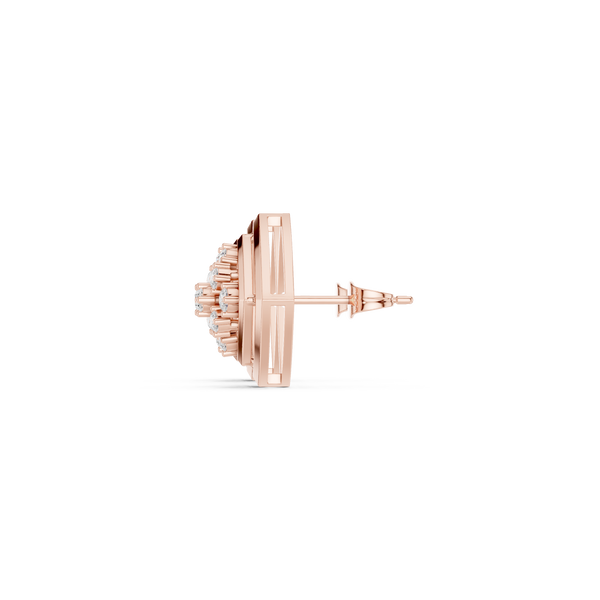 Lotus Petal Lab Grown Diamond Earrings Pairs