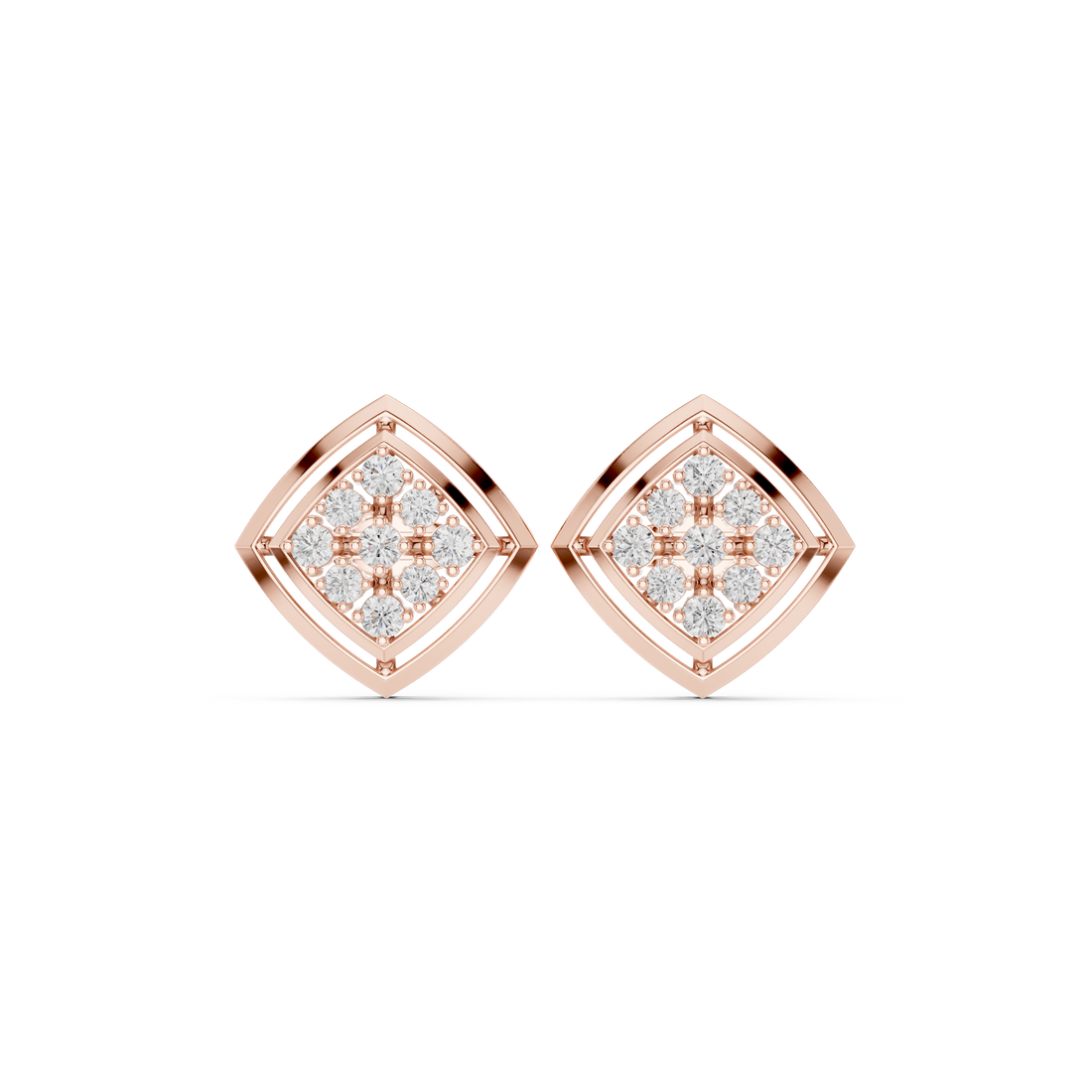 Lotus Petal Lab Grown Diamond Earrings Pairs