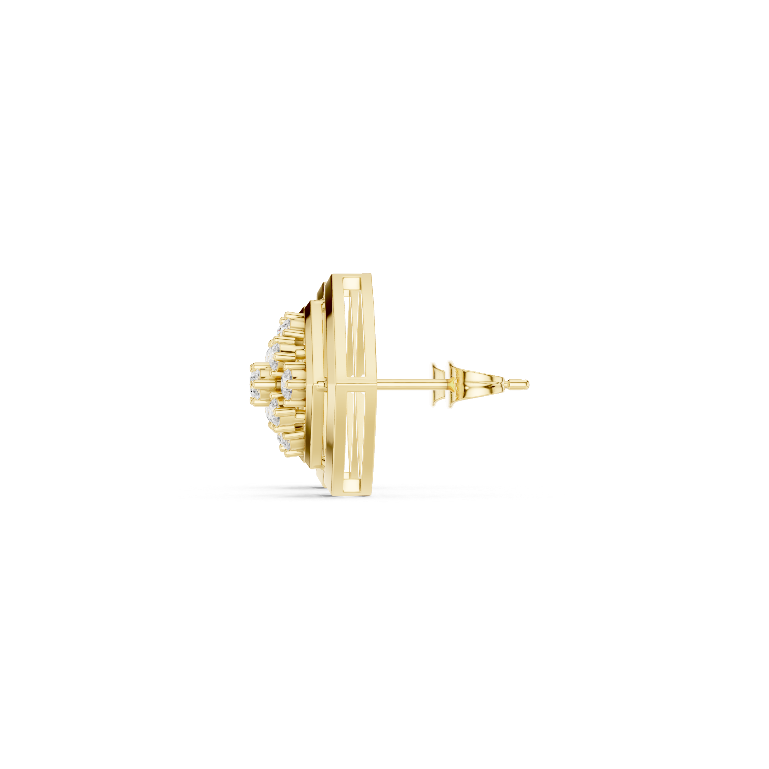 Lotus Petal Lab Grown Diamond Earrings Pairs