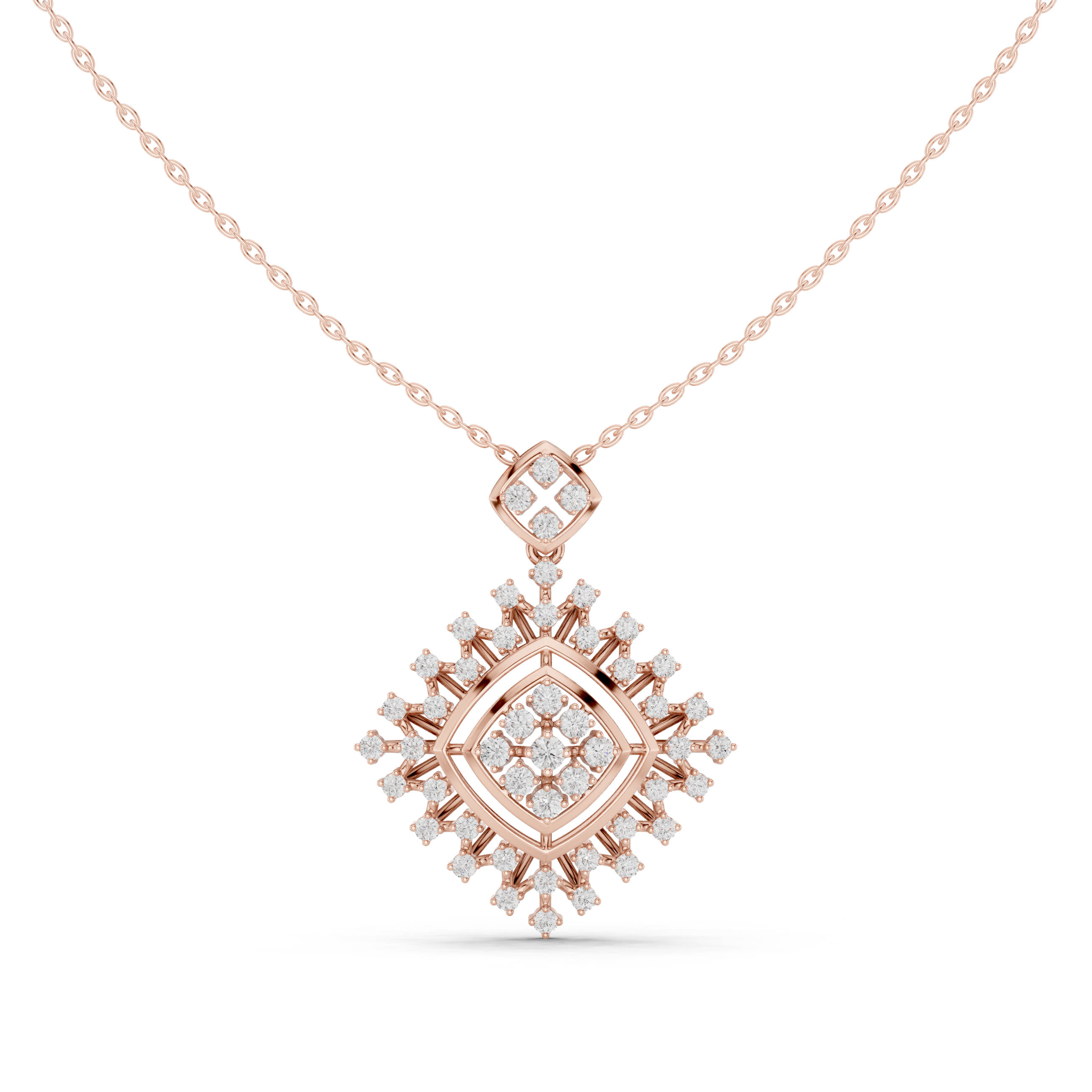 Elysian Beam Lab Grown Diamond Drop Pendant