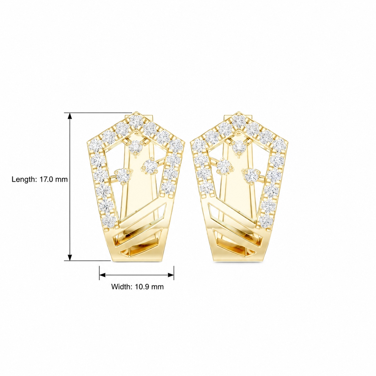 Tidal Edge Lab Grown Diamond Earrings Pairs
