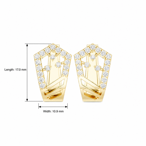 Tidal Edge Lab Grown Diamond Earrings Pairs