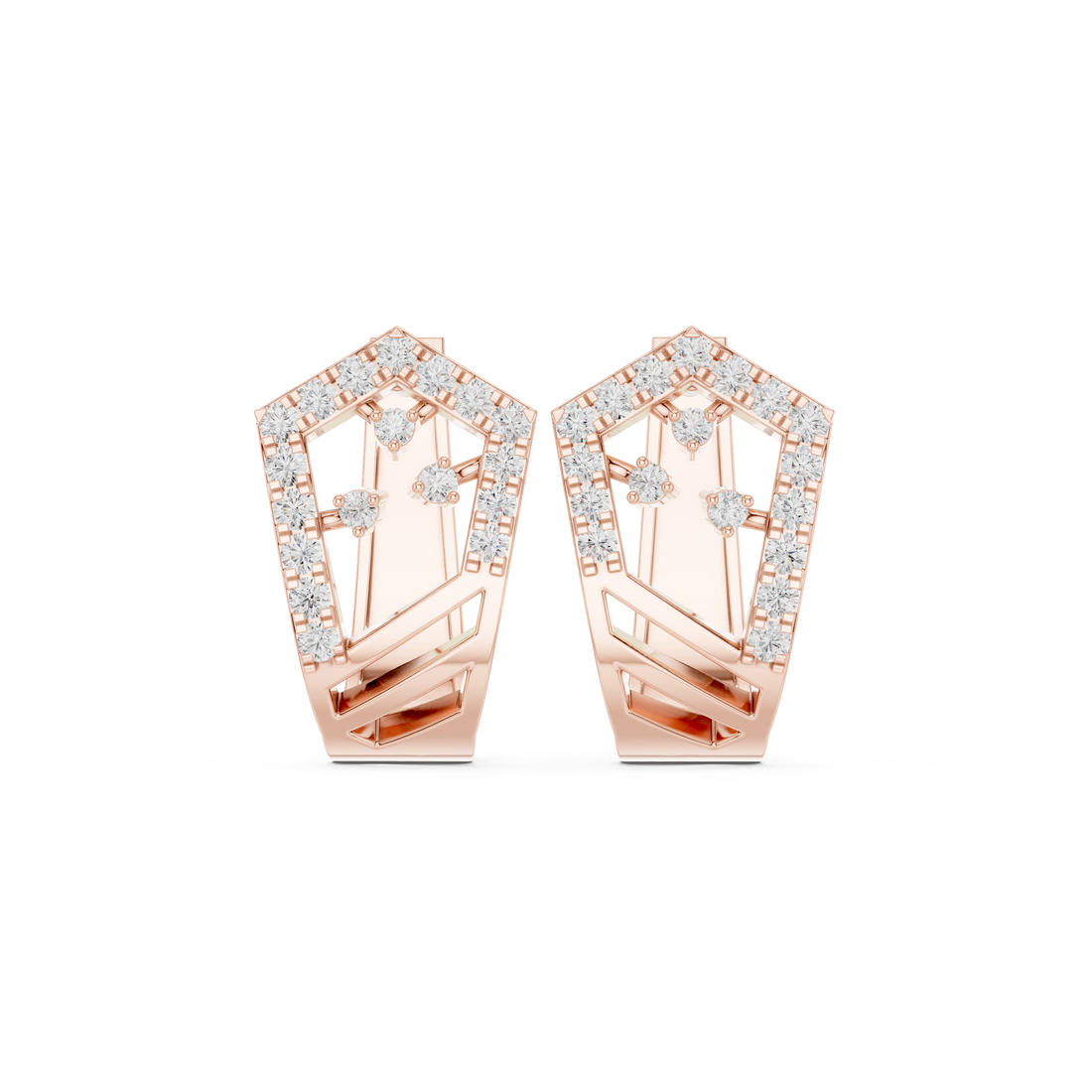 Tidal Edge Lab Grown Diamond Earrings Pairs